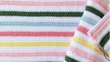 Popsicle Stripes Blanket Crochet Pattern