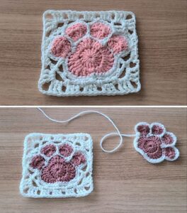 Crochet Paw Square